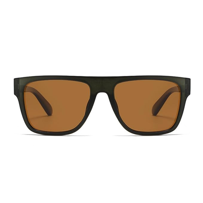 Karsaer Square Polarized Sunglasses for Men Women TR90 Frame Rectangle Sun Glasses E1246