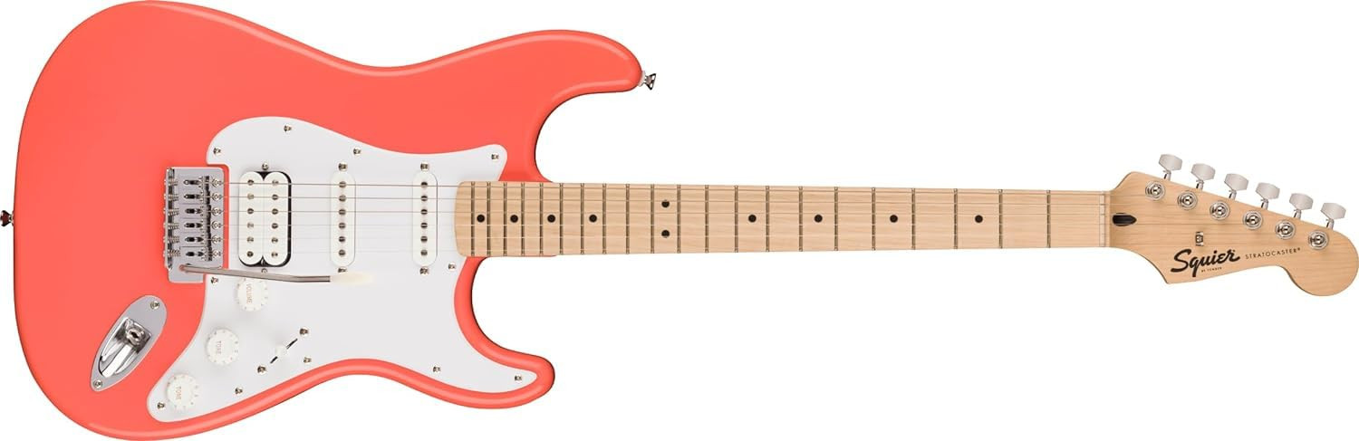 Fender Squier Sonic Strat HSS Maple Wpg Tahitian Coral 373202511