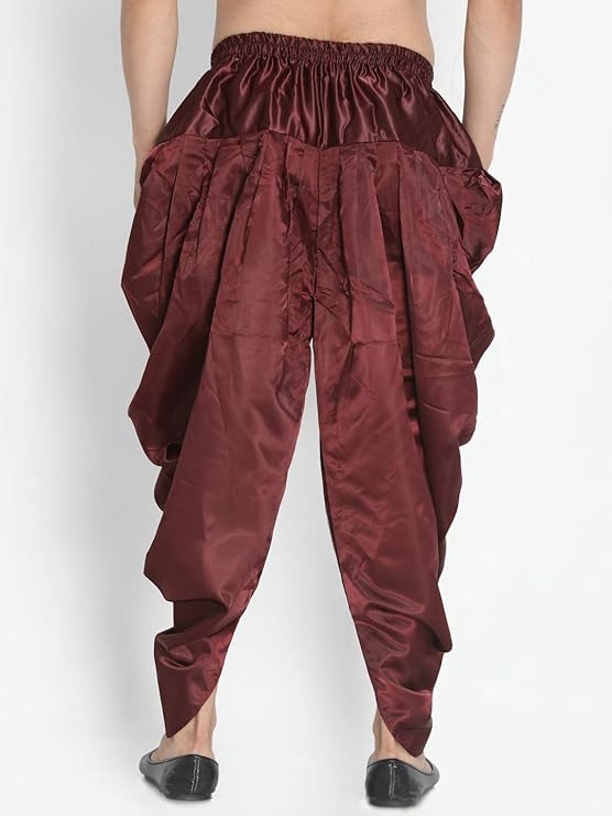 VASTRAMAY Men's Cotton Satin Blend Regular Fit Dhoti Pant