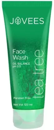 JOVEES Tea Tree Oil Control Face Wash, Green, 120 ml