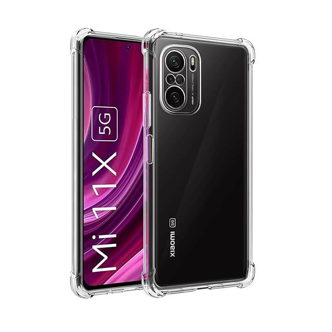 Plus Mobile Cover Soft & Flexible Shockproof Back Case with Cushioned Edges Transparent for Mi 11X | Mi 11X Pro - Clear