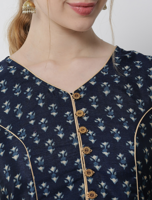 Chanderi Kurta Set With Dupatta