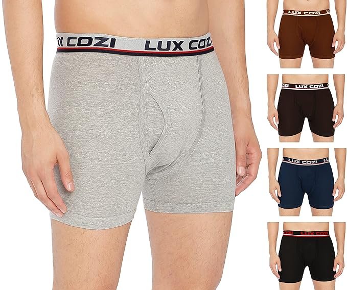 Lux Cozi 100% Cotton Long Underwear for Men (Pack of 5) Color May Vary