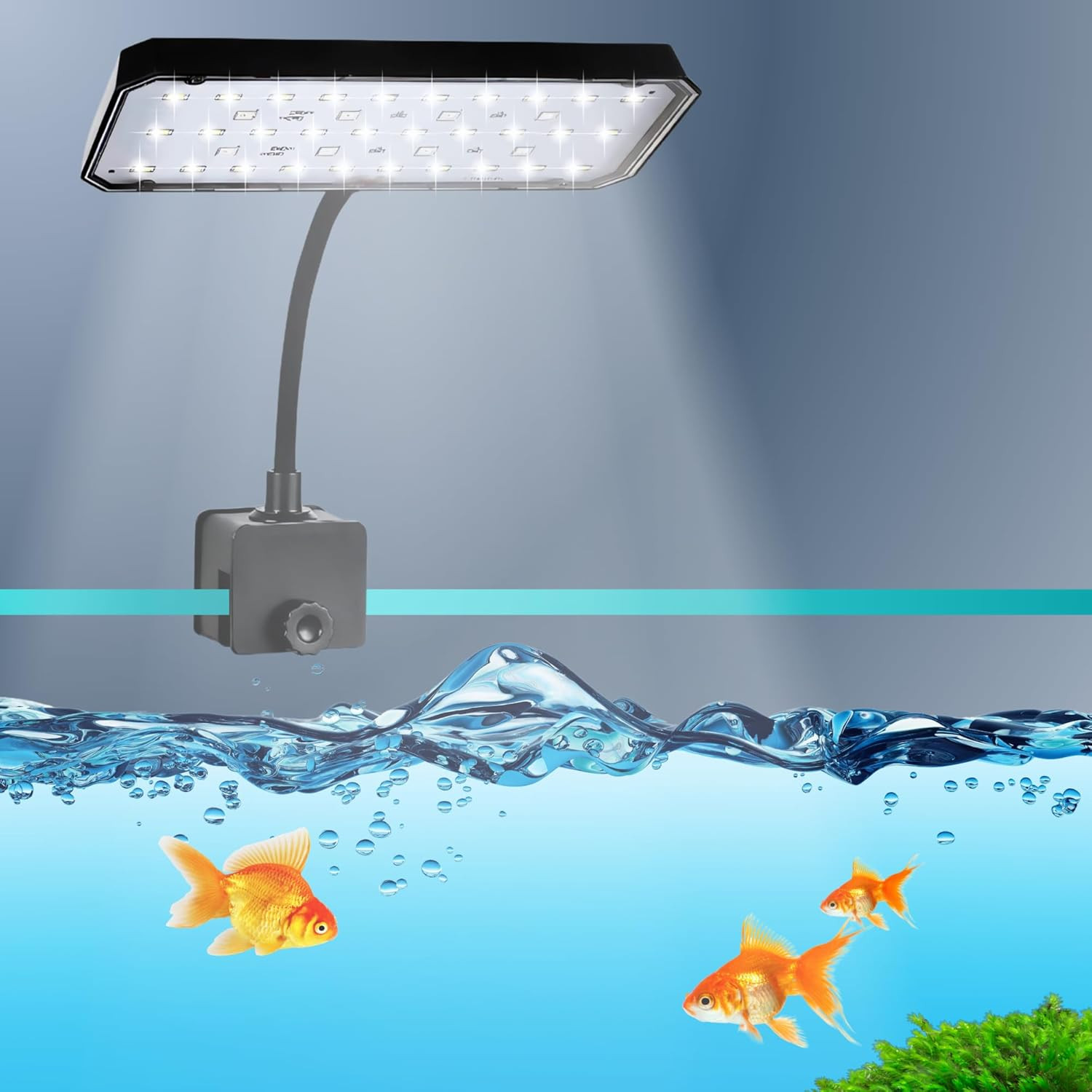 Buraq S13 Pro – Full Spectrum LED Aquarium Light, 12W Ultra-Bright, Energy-Efficient, Enhances Fish & Plant Colors, 360° Adjustable Clamp, Long-Lasting & Waterproof Design