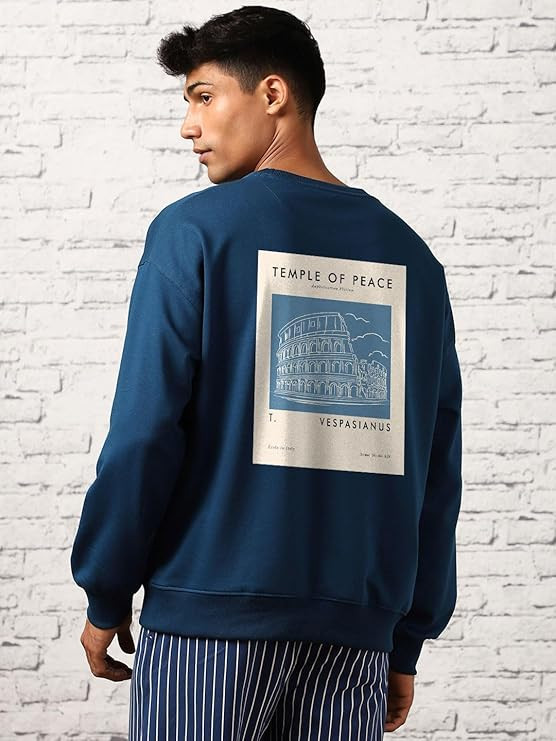 NOBERO Printed Oversized Sweatshirts for Men | Winter