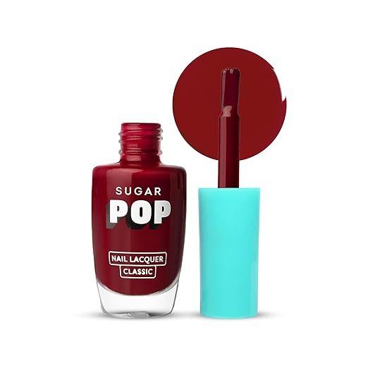 SUGAR POP Glossy Finish Nail Lacquer 15 Bold Please-10 Ml High Shine Long-Lasting Chip Resistant Quick Drying