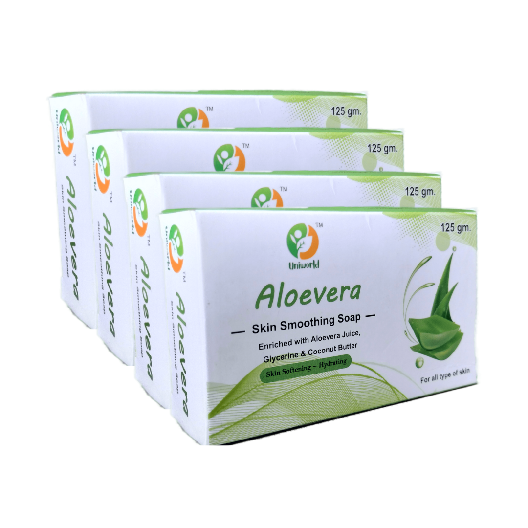 ALOVERA : SKIN SMOOTHING  SOAP "GRADE 1 "  125 GM X PACK OF 4