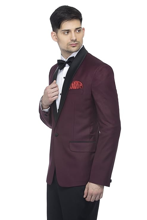 FAVOROSKI Designer Men's Slim Fit Notch Lapel Collar Tuxedo Blazer