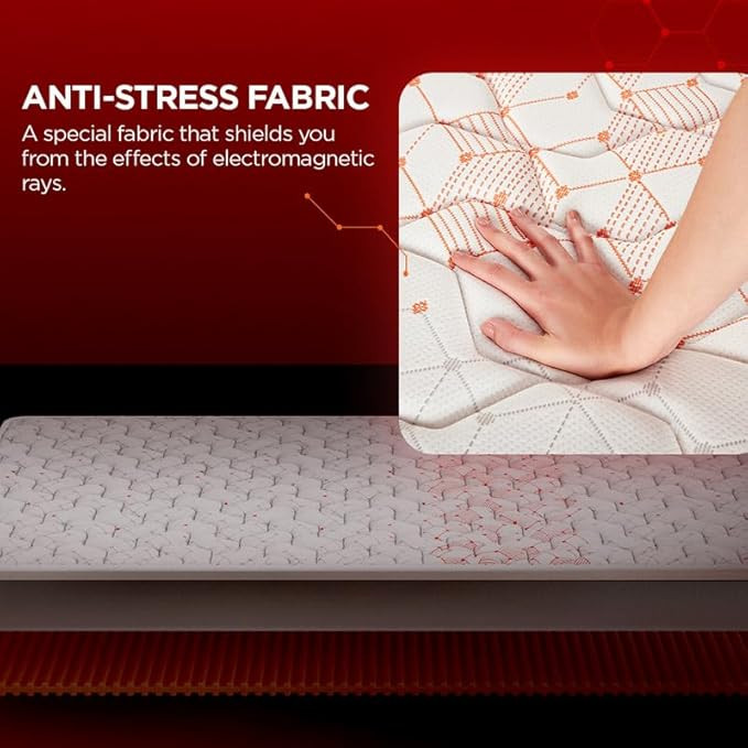 duroflex Propel Plus 3 Zoned NRG Layer Medium Firm Queen Size 8 Inch Pocket Spring Euro Top Mattress with Zero Motion Transfer (75x60x6 + 2 Inch) Visit the d