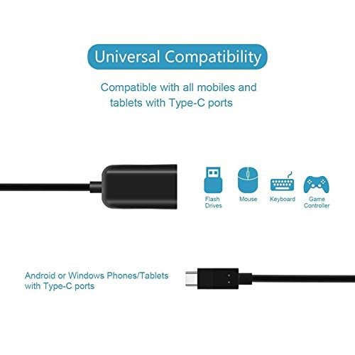 Type-C AD5 OTG Cable AD1 Cable for Xiaomi Redmi Note 11T 5G Original OTG Cable | OTG Data Cable | OTG USB Cable | OTG Charger Cable On The Go Cable | Type-C Male to USB-A 3.0 Female (PP5,BLK)