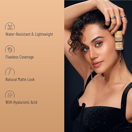 SWISS BEAUTY Airbrush Finish Lightweight Foundation | Full Coverage Blendable Foundation For Face Makeup |Aloevera And Vitamin E | 30Ml | Shade- Fair Ivory, Natural, Cream