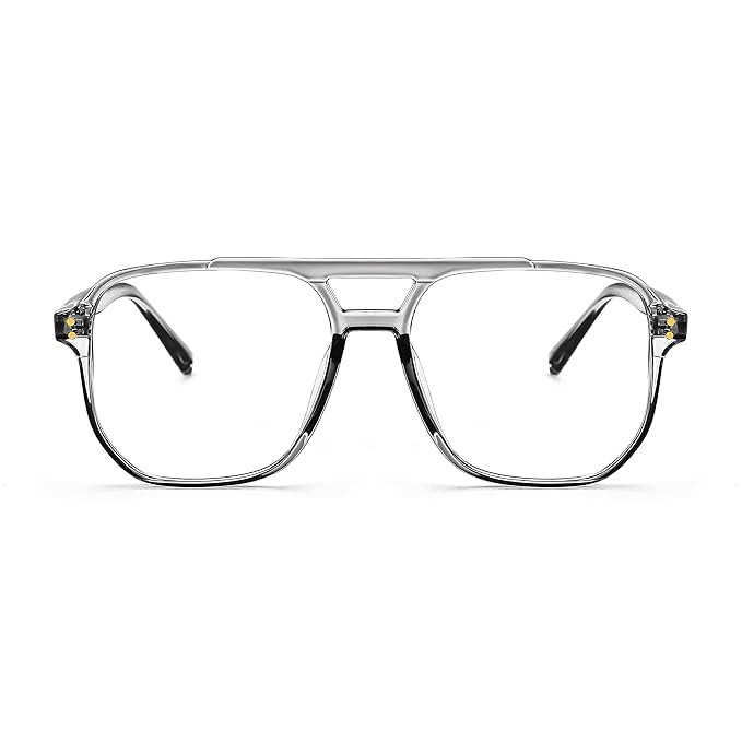 Karsaer Blue Light Blocking Glasses Fake Nerd Clear Square Computer Lightweight Pilot Glasses Frame Oversized E1062