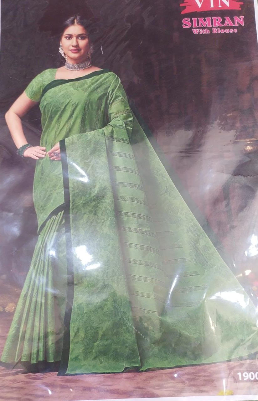 Women's Sambalpuri Cotton Saree With Blouse Piece (chq scott01_Grey)