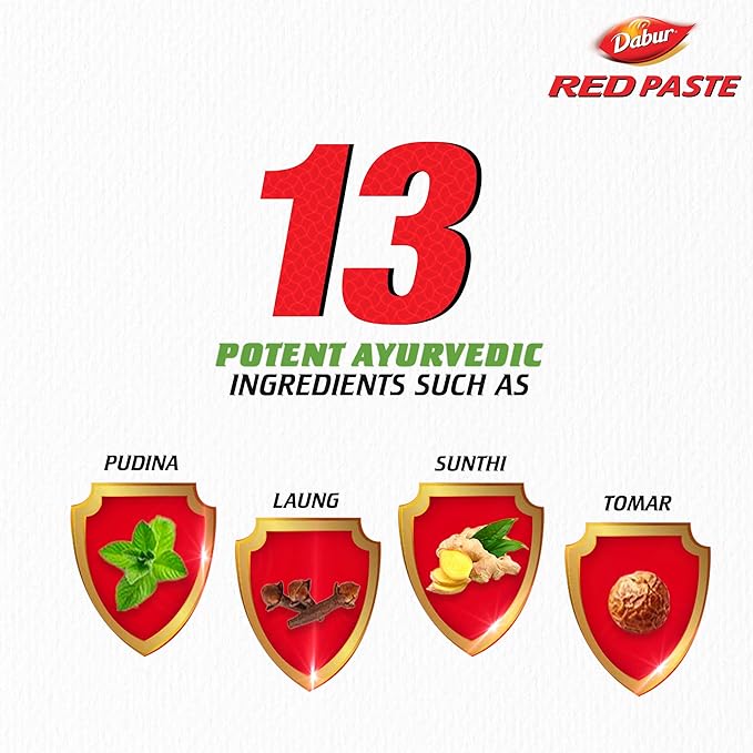 Dabur Red Toothpaste -800g (200gX4) | World's No.1 Ayurvedic Paste | Fluoride Free |CC| For Whole Mouth Health | Power Of 13 Potent Ayurvedic Herbs