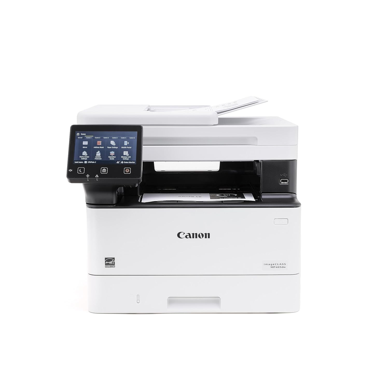 Canon imageCLASS MF465dw - Monochrome, Duplex Wireless Laser Printer, All-in-One with Scanner, Copier, Fax, Home or Office, Auto Document Feeder, Mobile Ready, 3 Year Limited Warranty, 42 PPM, White