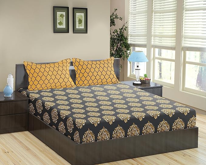 Queen Size Bedsheet with 2 Pillow Cover