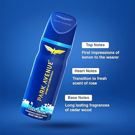 Park Avenue Original Collection | Deodorant for Men | Fresh Long-lasting Aroma – Cool Blue, Good Morning & Storm | 150ml each (Pack of 3)